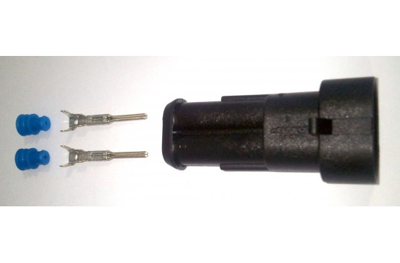 Connecteur AMP Super Seal femelle noir 2 voies)