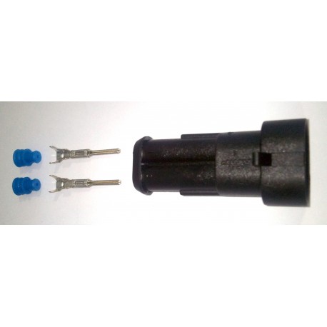 Connecteur AMP Super Seal femelle noir 2 voies)