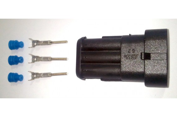 Connecteur AMP Super Seal femelle noir 3 voies