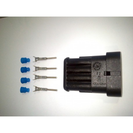 Connecteur AMP Super Seal femelle noir 4 voies