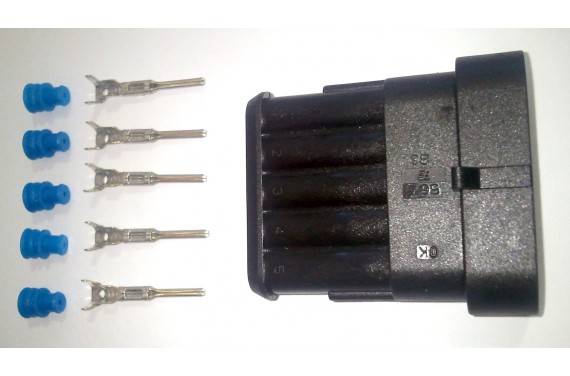 Connecteur AMP Super Seal femelle noir 5 voies