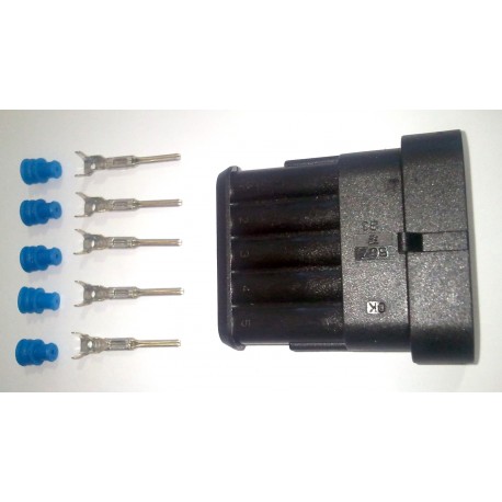 Connecteur AMP Super Seal femelle noir 5 voies