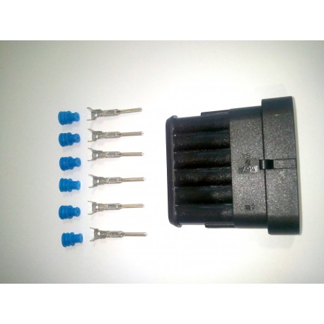 Connecteur AMP Super Seal femelle noir 6 voies