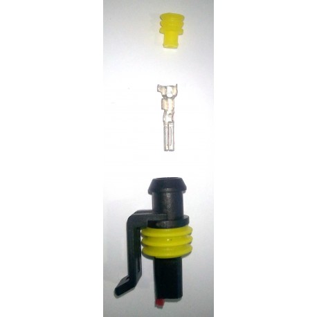 Connecteur AMP Super Seal male noir 1 voie