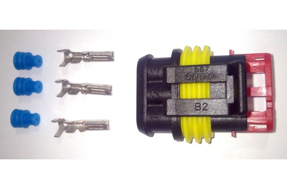 Connecteur AMP Super Seal male noir 3 voies