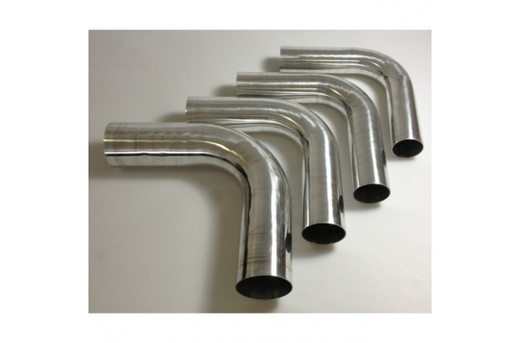 Coude 90° aluminium REDOX diamètre extérieur 51mm Longueur 140x140mm