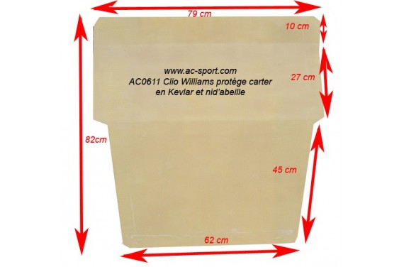 Protège carter kevlar avec nid d'abeille AC SPORT RENAULT CLIO 16S WILLIAMS