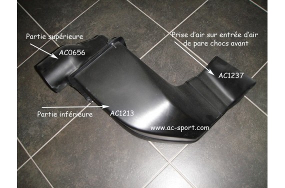 Couvercle de prise air polyester AC SPORT pour montage 4 papillons PEUGEOT 206 F2000 S16 1.6 2.0 16V