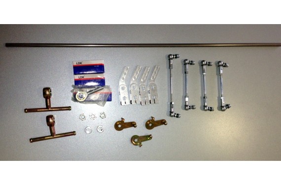 Tringlerie de commande de carburateur pour 6 cylindres, montage WEBER DCOE