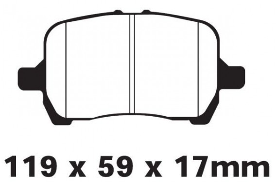 Plaquettes de frein avant EBC Bleu Opel GT 2.0 Turbo