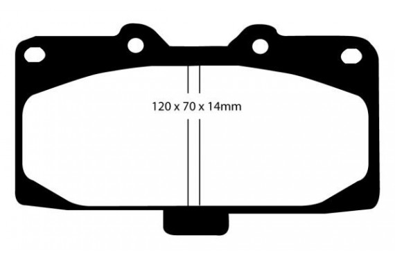Plaquettes de frein avant EBC Jaune Subaru Impreza 2.0 Turbo 2001