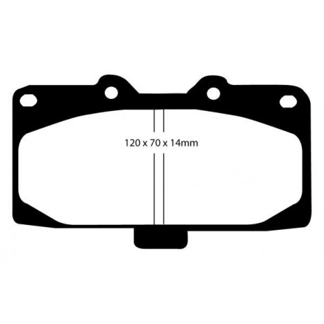 Plaquettes de frein avant EBC Jaune Subaru Impreza 2.0 Turbo 2001