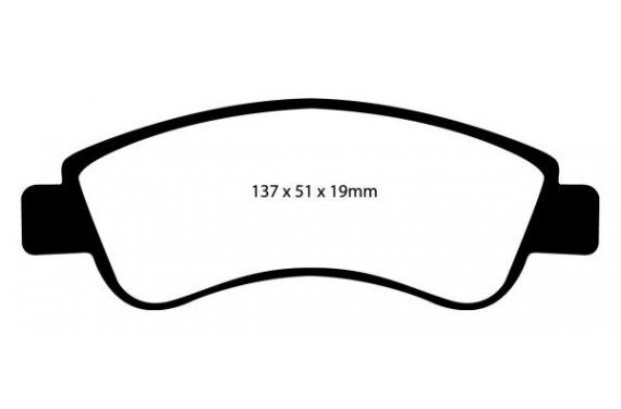 Plaquettes de frein avant EBC Jaune Peugeot 206 S16 (Bosch))