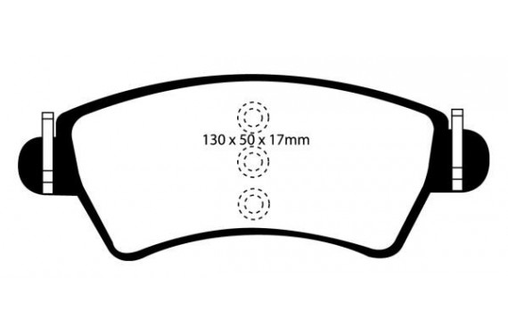 (Plaquettes de frein avant EBC Jaune Peugeot 206 S16 (Bendix)) 