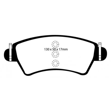 (Plaquettes de frein avant EBC Jaune Peugeot 206 S16 (Bendix)) 
