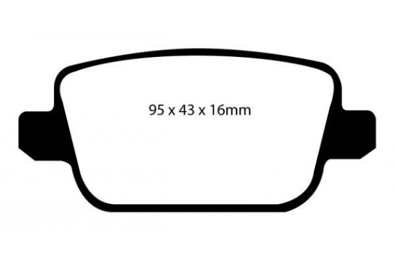 Plaquettes de frein arrière EBC Jaune Ford Focus RS 09-11