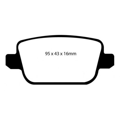 Plaquettes de frein arrière EBC Jaune Ford Focus RS 09-11