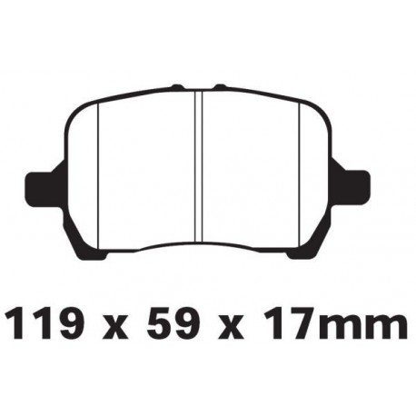Plaquettes de frein avant EBC Orange Opel GT 2.0 Turbo
