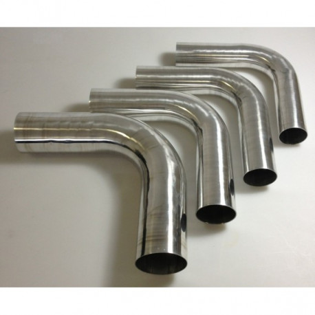 Coude 90 aluminium REDOX diametre exterieur 90mm Longueur 140x140mm