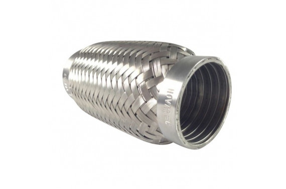 Flexible d'echappement inox pour tube diametre 53mm - longueur 152mm