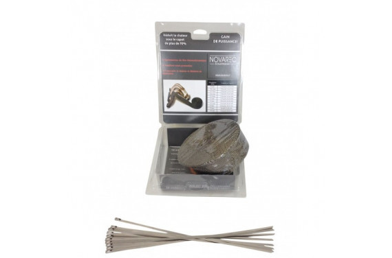 PACK Ruban 50mm 15M isolant echappement TITANIUM type COOL IT + 10 colliers