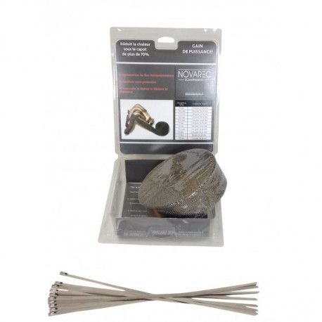 PACK Ruban 50mm 15M isolant echappement TITANIUM type COOL IT + 10 colliers