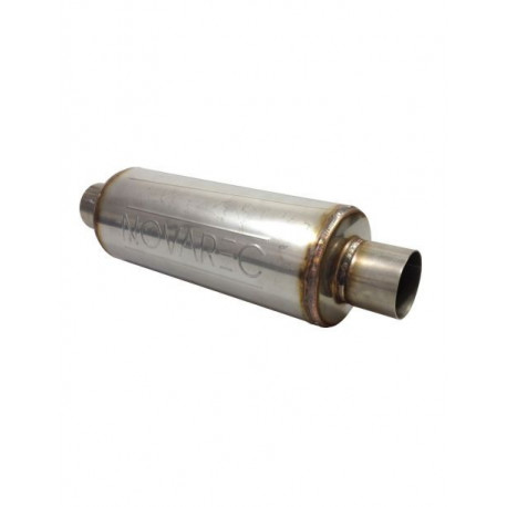 Silencieux d'echappement universel inox a souder pour tube diametre 63.5mm - longueur 450mm - corps diametre 127mm