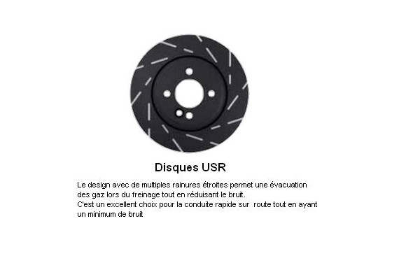 Disques de frein EBC Rainuré AV ou AR pour Opel speedster 2.2 et 2L turbo